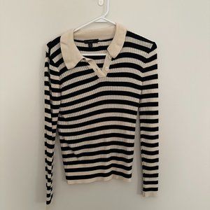 Jcrew - Navy & Cream sweater